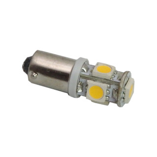 ΛΑΜΠΑΚΙ 5LED BA9S WARM WHITE ΚΥΛΙΝΔΡΙΚΟ 1W 12VDC