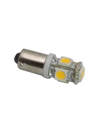 ΛΑΜΠΑΚΙ 5LED BA9S WARM WHITE ΚΥΛΙΝΔΡΙΚΟ 1W 12VDC